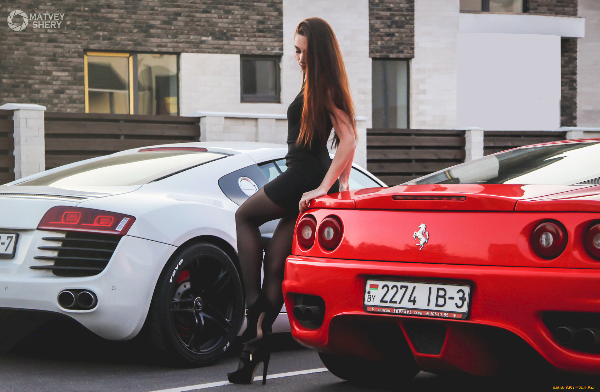 auto girl 14, , -  , auto, ferrari, girl, 